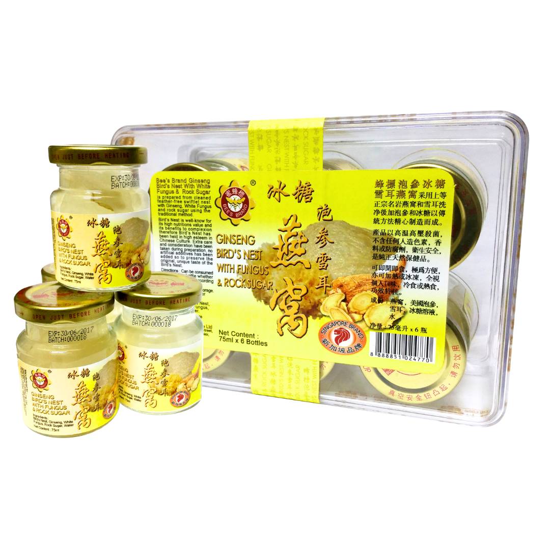 Ginseng Bird's Nest With Fungus 冰糖泡参雪耳燕窝 6 bottles