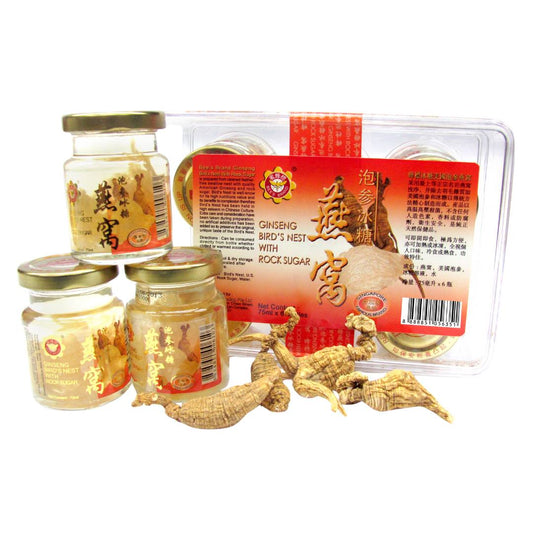 Ginseng Bird's Nest With Rock Sugar 蜂标冰糖泡参燕窝—75ml X 6 bottles